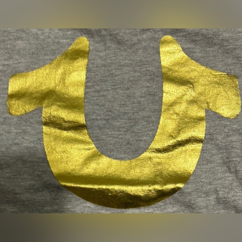 New WOT Size 4 True Religion Kids' Gold Accent Tees in Gray and Black - Picture 4 of 10